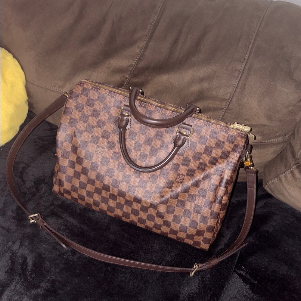 Louis Vuitton Damier Ebene speedy bandouliere 35 2026 crossbody bag